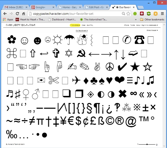 Special Characters and Fonts for Every Platform